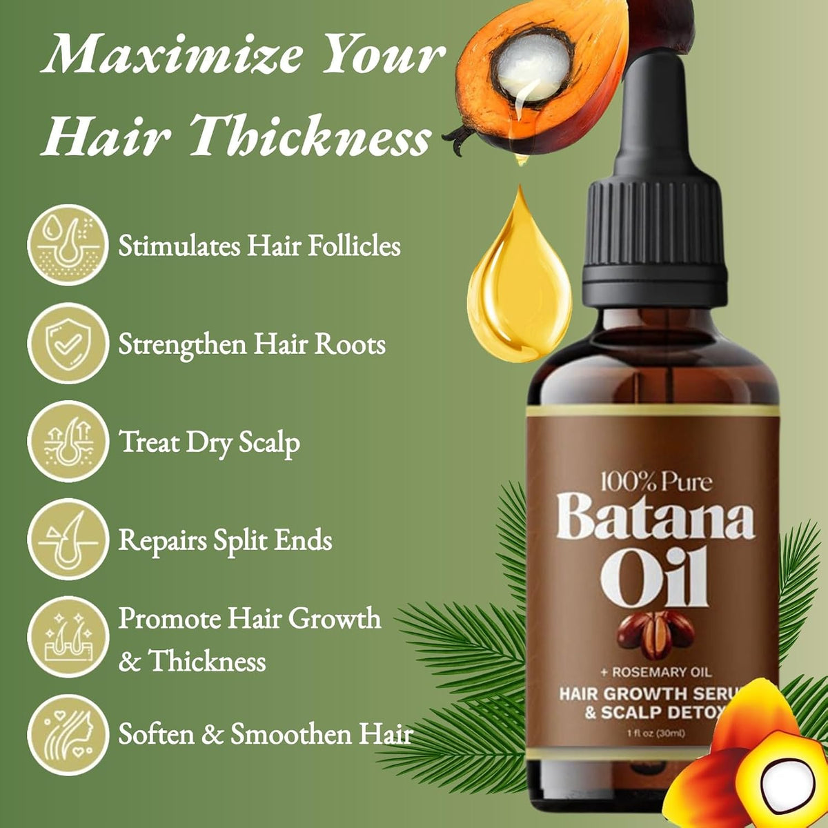 RootBloom™ 100% Pure Batana Hair Oil